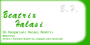 beatrix halasi business card